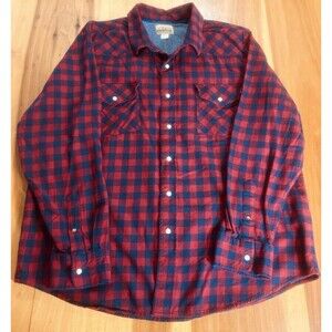 Roebuck & Co Men’s Flannel Shirt. Gingham. Men’s XXL. 100% Cotton